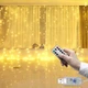 Світлодіодна гірлянда-завіса USB 300 LED 3x3м з пультом Теплій білий - зображення 1