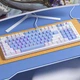Механічна клавіатура Zifriend ZA981 (98 клавіш, USB Type-C, White/Blue) - зображення 4