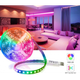 Светодиодная самоклеющаясяLED лента RGB 3528 с пультом и блоком питания 5 м для подсветки на потолок, кухню - изображение 1