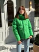 Женская зимняя короткая куртка Visdeer XL зеленая 51382 - изображение 5