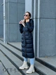 Женское зимнее длинное пальто Fodarlloy 2XL темно-синее 70672 - изображение 5