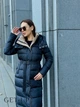 Женское зимнее длинное пальто Fodarlloy 2XL темно-синее 70672 - изображение 6