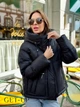 Женская зимняя короткая куртка Visdeer L черная 51382 - изображение 9