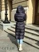 Жіноче зимове довге пальто Fodarlloy M графіт 70672 - зображення 4