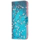 Чехол с рисунком Deexe Color Wallet для Motorola Edge 40 Neo - Plum Blossom - изображение 2