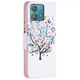 Чехол с рисунком Deexe Color Wallet для Motorola Edge 40 Neo - Flower Tree - изображение 3