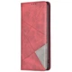 Чехол-книжка с кармашками UniCase Geometric Pattern для Motorola Edge 40 Neo - Red - изображение 2