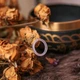 Кольцо из натурального камня Агат розовый с переливом Высота 3 мм 16-18 р-р - изображение 1