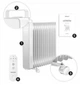 Электрический масляный радиатор Mozano Smart Heater 13 ребер 3000 Вт WiFi + Пульт дистанционного управления - изображение 3