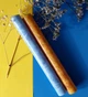 Набор свечей Vintage пальмовая столовые, сине-желтый 2 шт 18 час - изображение 3