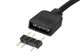 Кабель Спліттер 5V 3PIN ARGB LED Strip Connector 1 -> 3 подовжувач 30см (788225944-1) Чорний - зображення 2