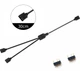 Кабель Спліттер 5V 3PIN ARGB LED Strip Connector 1 -> 2 подовжувач 30см (788225944-1) Чорний - зображення 3
