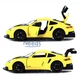 Машинка Porsche 911 RSR игрушка детская металлическая моделька коллекционная 15 см Желтый (2283683) - изображение 5