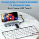 USB Type-C Hub, концентратор для ноутбука Addap UH-06, Хаб на 4 порта (7778) - изображение 5