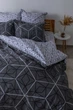 Комплект постельного белья ТЕП Happy Sleep Двуспальный 180 x 215 см Quadro Star grey Ранфорс (2000008908511) - изображение 4