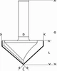Фреза V-образная пазовая Bosch 8 мм, 31,8×19×51 мм 90 (2608629370) - изображение 3