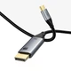 Кабель 8K/60Hz, 4K/144Hz CABLETIME USB Type-C to DisplayPort v1.4, 2m (совместим с Thunderbolt 3/4) - изображение 3
