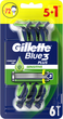 Одноразові станки для гоління чоловічі Gillette Blue 3 Sensitive 5+1 шт (7702018490134) - зображення 2