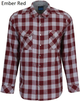 Тактическая клетчатая рубашка LA Police Gear Atlas Heavy Weight Flannel Medium, Ember Red - изображение 1