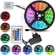 Лента светодиодная RGB 3528 5 метров - полный комплект. Силиконовая оболочка, режется каждые 5 сантиметров, 60 светодиодов на метр, самоклеющаяся основа 3М. - изображение 2
