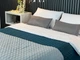 Покрывало ArCloud - Romb Grey/Indian Teal стеганное двустороннее 180*215 двуспальное - изображение 3