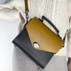 Сучасна та стильна шкіряна жіноча сумка кроссбоді Lamponi Chest one khaki/yellow - зображення 6