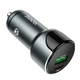 Автомобільний зарядний пристрій HOCO Z42 Light road dual port digital display PD20W+QC3.0 car charger Metal - изображение 3