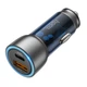 Автомобільний зарядний пристрій HOCO NZ8 Sprinter 43W dual port PD25W+QC3.0 car charger Blue - изображение 2