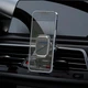 Тримач для мобільного HOCO CA106 Air outlet magnetic car holder Black Metal Gray - изображение 6