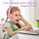Навушники дитячі Bluetooth накладні Cat Ear P47M Гарнітура MP3 з котячими вушками RGB підсвічуванням Фіолетові - зображення 6
