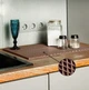 Коврик для сушки посуды EVAPUZZLE KITCHEN 60x40 см (сушилка для посуды, коврик для кухни, под посуду) Коричневый - изображение 2