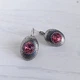 Винтажные сережки Hand Made с кристаллами Swarovski розового оттенка - изображение 1