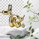 Фигурка BauTech Собака из шарика 23 см Золотой (1012-934-01) - изображение 4