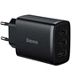 Зарядне мережне Baseus Compact Charger 3U 17W EU (CCXJ020101) Чорний - изображение 1