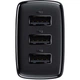 Зарядне мережне Baseus Compact Charger 3U 17W EU (CCXJ020101) Чорний - изображение 3