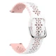 Ремешок для Zepp E - бело-розовый / ширина крепления 20мм / силикон / Watchbands Flower (W38-4WB34392615) - изображение 1