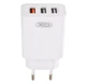 Сетевое зарядное устройство СЗУ XO XO-L72(EU) 18W 3 USB 3A с кабелем USB-Type-C White/Белый - изображение 3