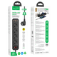 Удлинитель HOCO сетевой NS1fast charge 4Sockets 4000W 20W/3A PD/QC 1.8m black - изображение 2