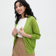 Кардиган Uniqlo LIGHT V NECK розмір S зелений (454767) - зображення 1