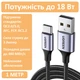 Кабель UGreen USB to Type-C 3A 18W Aluminium Alloy 1 м Тёмно-серый US288 (0095) - изображение 1