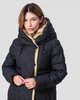 Жіночий пуховик куртка пальто біо-пух DuPont Sorona з капюшоном зимовий original ICEbear 690340 44 чорний 6903401 - изображение 3