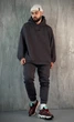 Мужские спортивные штаны теплые на флисе oversize BOWL Intruder 0104 2XL-3XL Графитовый ( IN - 0104/4 B ) - изображение 2