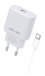 Ładowarka sieciowa Beline 30 W 1 x USB Type-C + kabel USB Type-C PD 3.0 GaN Biała (5905359813477) - obraz 1