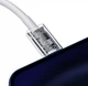 Кабель Baseus Type-C - Lightning PD 20W короткий 25см для айфона Superior White (CATLYS-02) - изображение 7