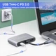 4в1: мультифункциональный адаптер для ноутбука USB Type-C хаб Addap MH-02: HDMI + VGA + USB 3,0 + USB-C PD (7768) - изображение 4