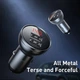 Автомобільний зарядний пристрій BASEUS TZCCBX-0G 2USB, кабель Lightning/Micro/Type-C 24W, 4.8A + вольтметр - зображення 7