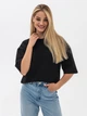 Футболка хлопковая оверсайз длинная женская Ray Oversize Unisex U0104W 2XL/3XL Черная (RAY2000000022628) - изображение 3