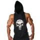 Безрукавка с капюшоном Skull Black 4027 L Черный - изображение 3