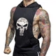 Безрукавка с капюшоном Skull Black 4027 L Черный - изображение 4