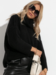 Светр в'язаний жіночий Fobya Sweater F1270 34/36 Чорний (5903707128013) - зображення 1